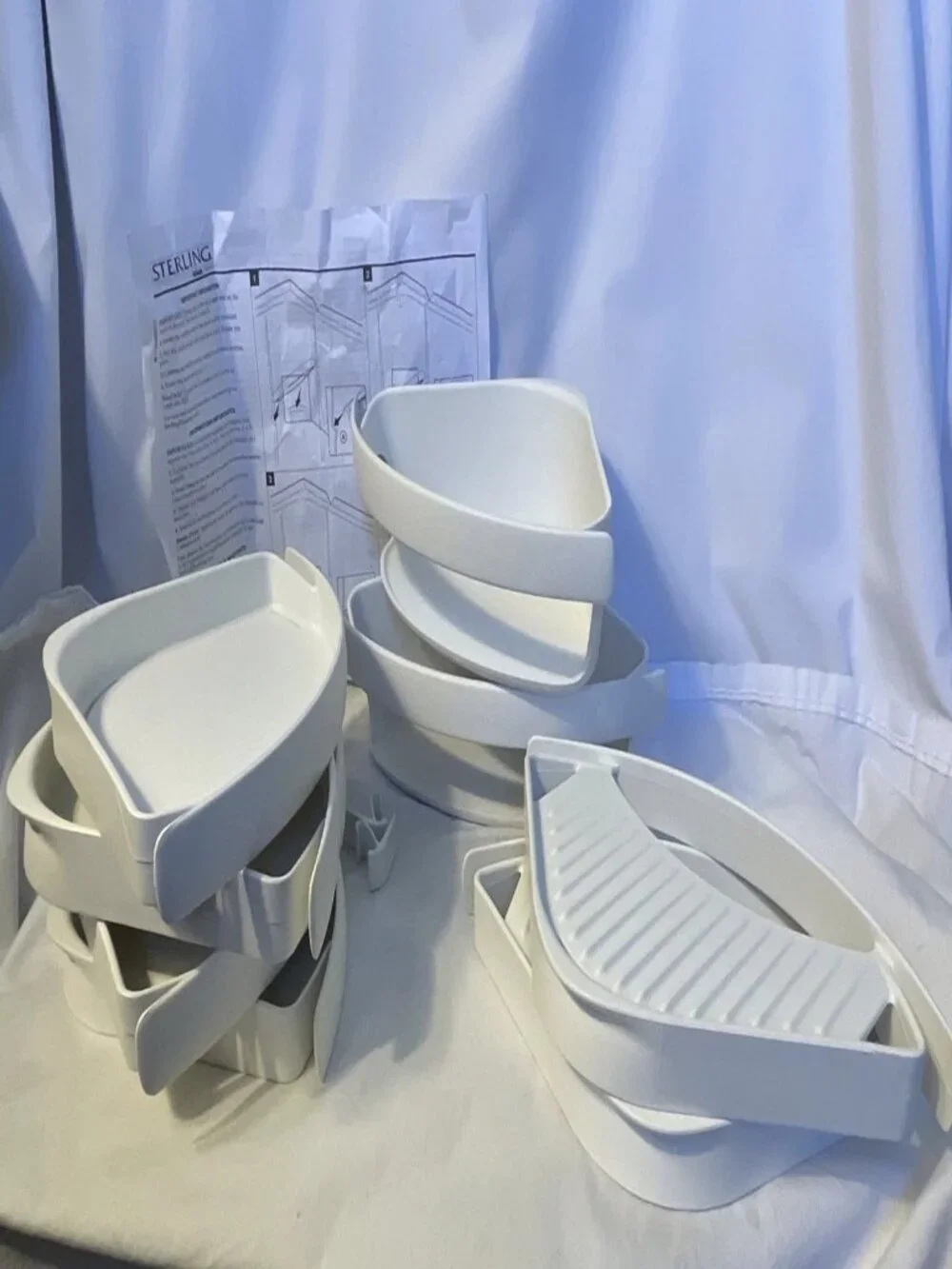 Sterling Store+ Basic 10-Piece Shelf Bin Caddy Accessory Kit in White 88028700-0